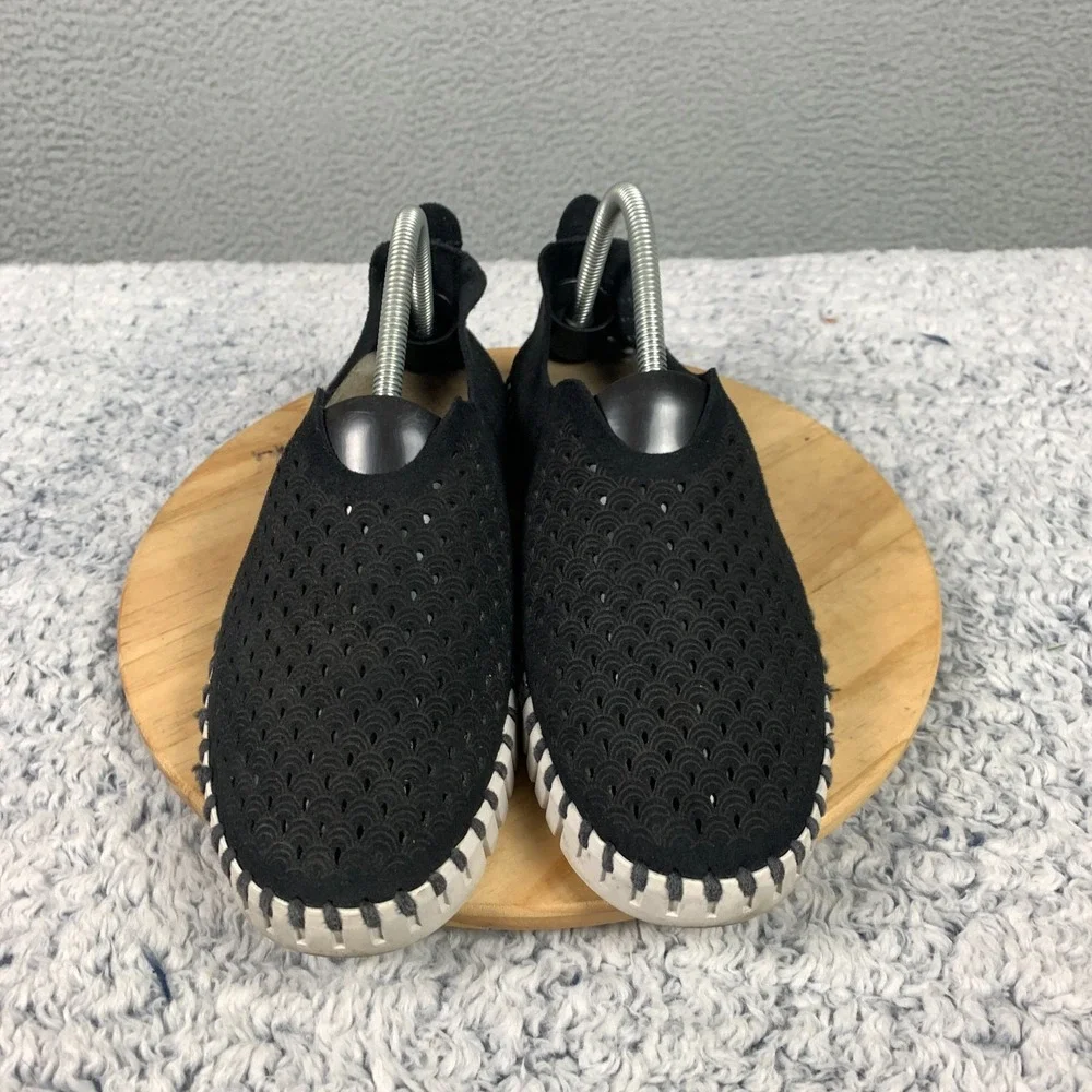 Ilse Jacobsen Tulip Shoes Women's EU 41 US 10.5 Black Perforated Slip On Comfort